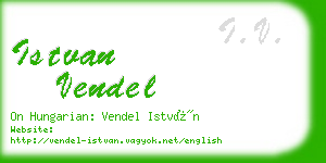 istvan vendel business card